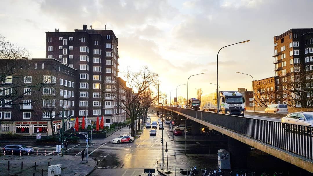 Winter sunset in Düsseldorf⠀